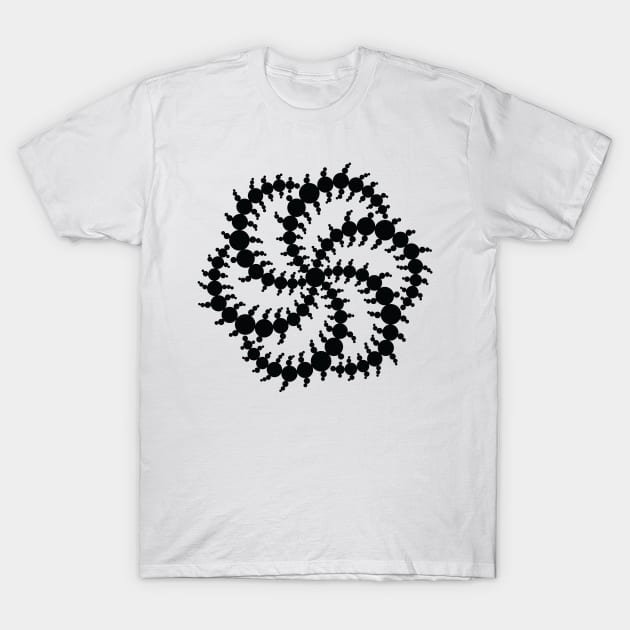 Double Six Sided Triskelion Crop Circle T-Shirt by GalacticMantra